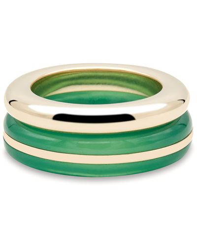BY PARIAH Essential Set Of 2 Stack Rings - Green