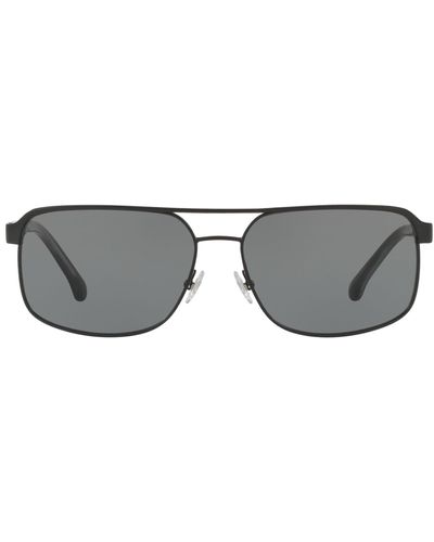 Brooks Brothers 59mm Pilot Sunglasses - Gray