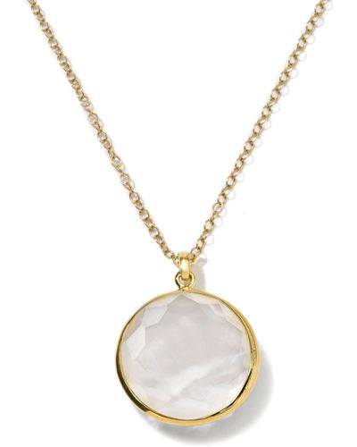 Ippolita Diamond And Pearl Medium Pendant Necklace - Metallic