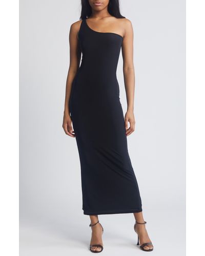 TOPSHOP Shaping One-shoulder Body-con Dress - Black