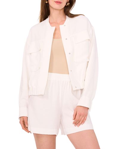 Vince Camuto Slouchy Bomber Jacket - Pink