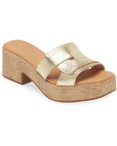 Cordani Marley Platform Slide Sandal - Natural