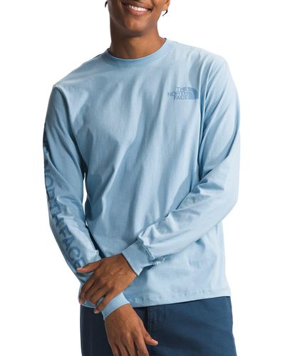 The North Face Hit Long Sleeve Graphic Tee - Blue