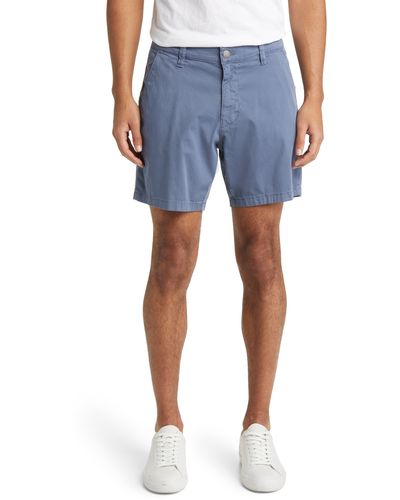 Mavi Nate Stretch Cotton Twill Shorts - Blue