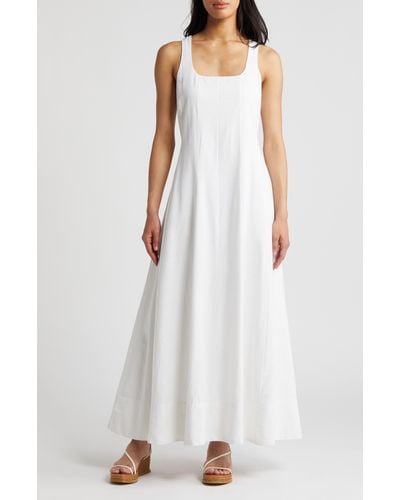 Halogen® Halogen(r) Linen Blend Maxi Dress - White