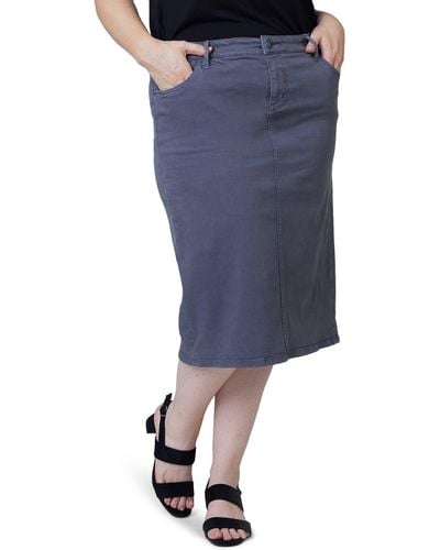 Slink Jeans Midi Skirt - Blue