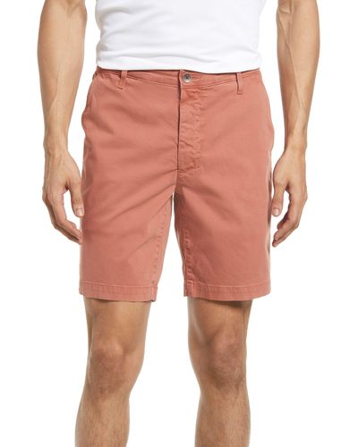 AG Jeans Wanderer 8.5-inch Stretch Cotton Chino Shorts - Pink