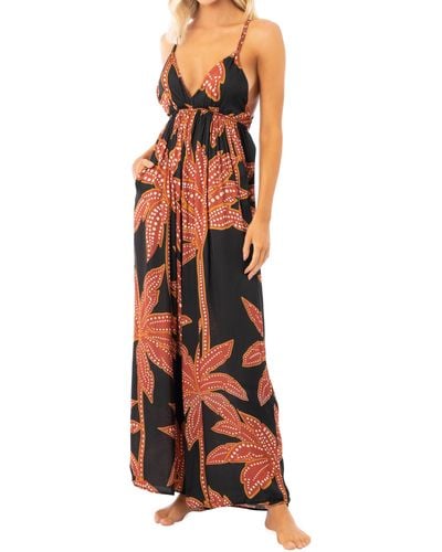 Maaji Burgundy Palma Monroe Cover-up Jumpsuit - Red