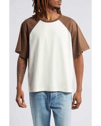 Elwood Oversize Short Sleeve Raglan T-shirt - White