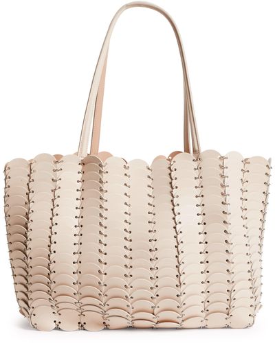 Rabanne Pacoïco Leather Tote - Natural