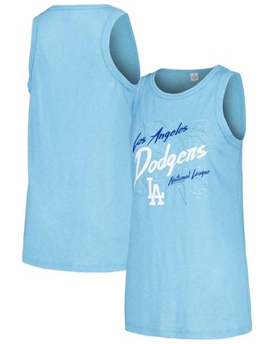 Soft As A Grape Los Angeles Dodgers Gauze High Neck Tank Top At Nordstrom - Blue