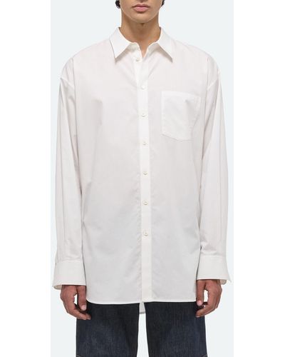 Helmut Lang Oversize Cotton Poplin Button-up Shirt - White