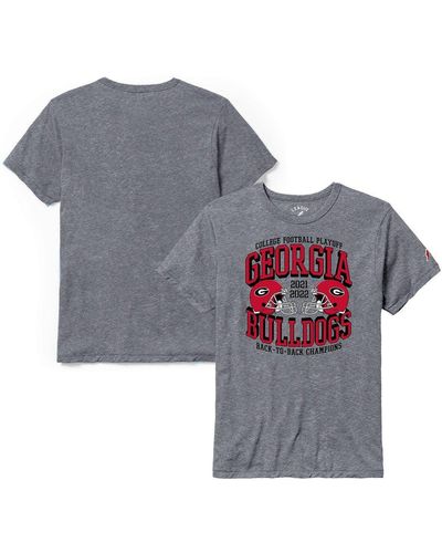 League Collegiate Wear Georgia Bulldogs Back-to-back College Football Playoff National Champions Tri-blend T-shirt At Nordstrom, - Gray