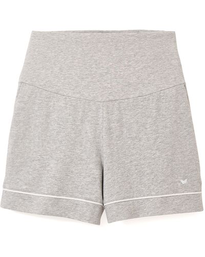 Petite Plume Cotton Maternity Shorts - Gray