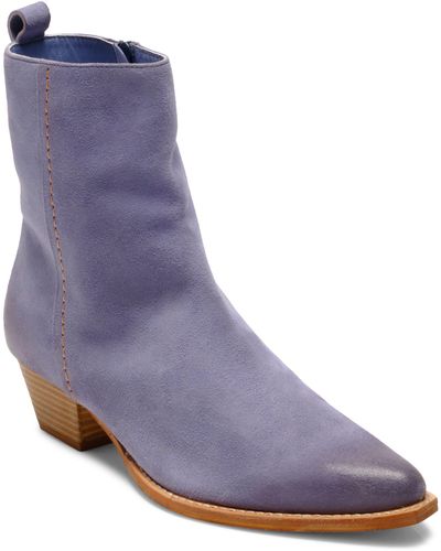 Free People Bowers Embroidered Bootie - Purple