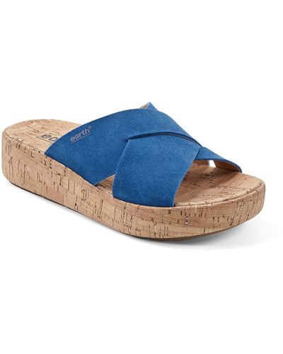 Earth Scout Platform Slide Sandal - Blue