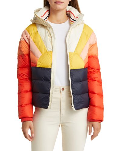 Marine Layer Archive Après Sunset Down Puffer Jacket - Red