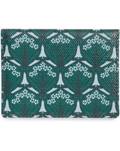 Liberty Coated Canvas Card Case - Green