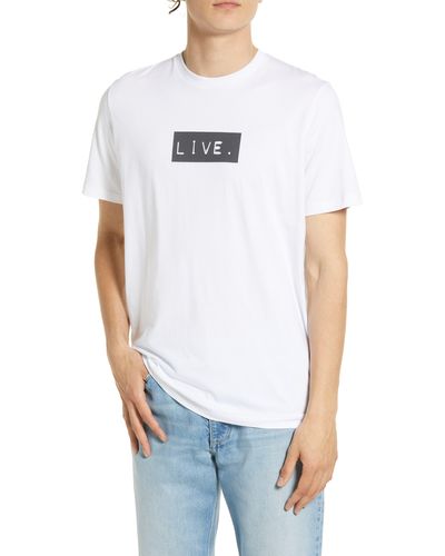 LIVE LIVE Live Pima Cotton Graphic Logo Tee - White