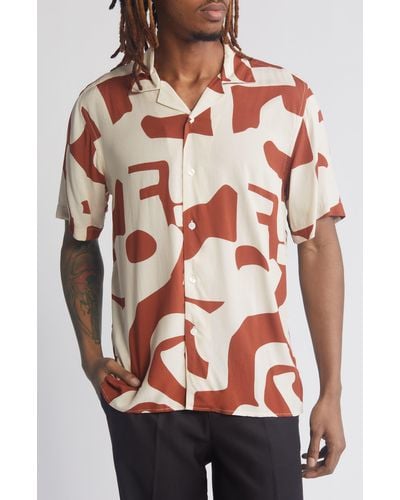 Oas Russet Puzzlotec Camp Shirt - Red