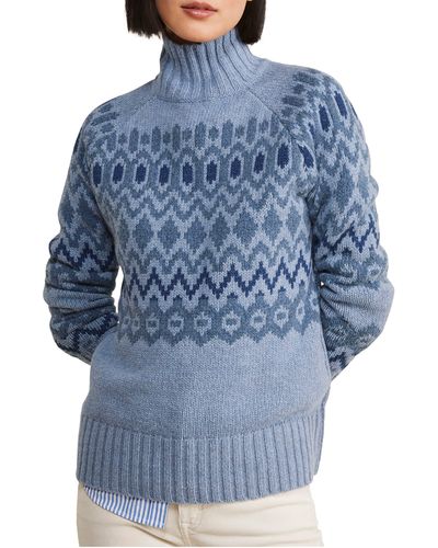 Vineyard Vines Fair Isle Merino Wool Blend Sweater - Blue