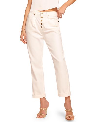 Ramy Brook Pearle Exposed Button Fly Jeans - Natural