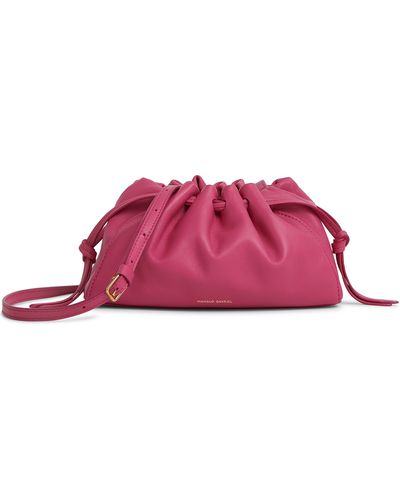Mansur Gavriel Mini Bloom Leather Drawstring Bag - Pink