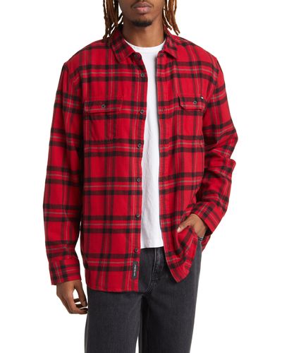 Vans Westminster Plaid Flannel Button-up Shirt - Red