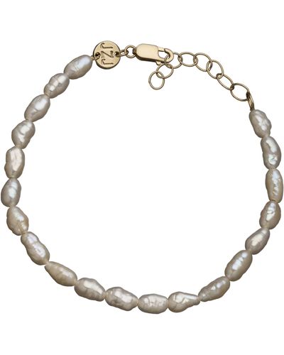 Jennifer Zeuner Nina Imitation Baroque Pearl Bracelet - Metallic