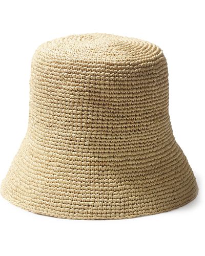Rag & Bone Jade Packable Raffia Straw Bucket Hat - Natural