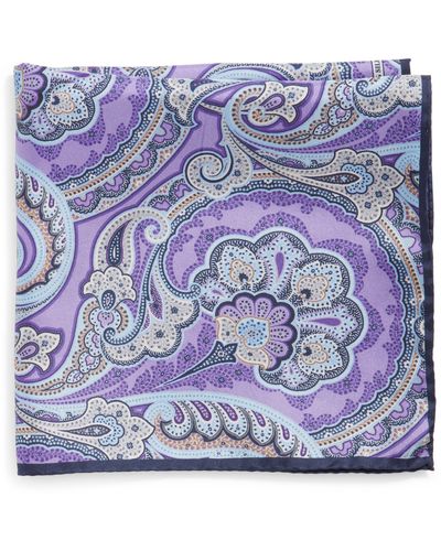 Nordstrom Silk Pocket Square - Purple