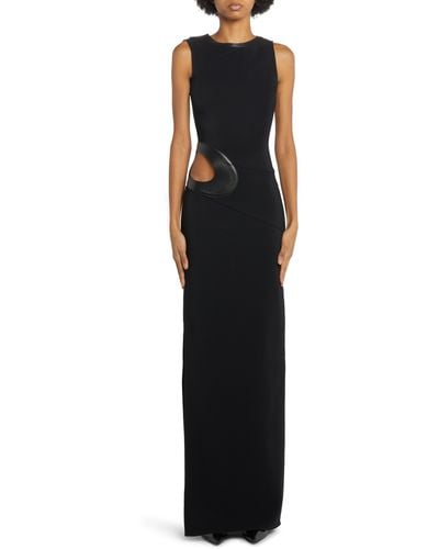 Tom Ford Cady Cut-out Sleeveless Gown - Black
