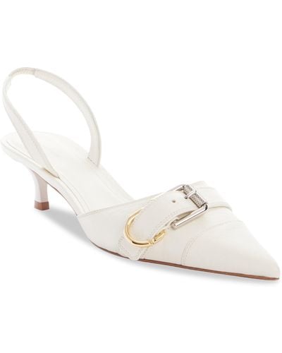 Givenchy Voyou Pointed Toe Kitten Heel Pump - White