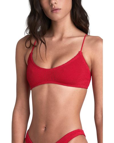 Bondeye The Selena Rib Bikini Top - Red