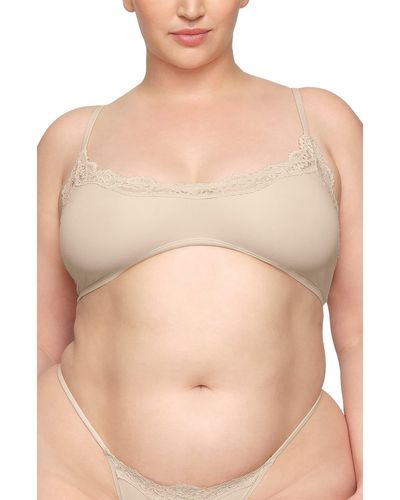 Skims Fits Everybody Lace Scoop Bralette - Natural