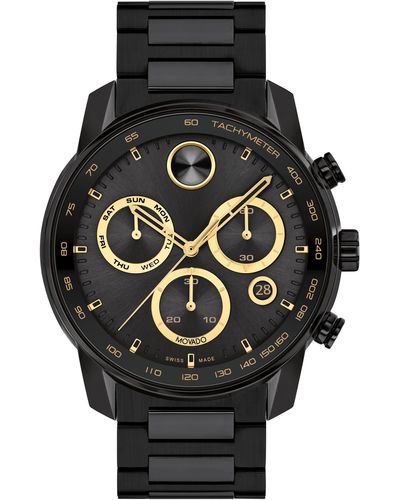 Movado Bold Verso Chronograph Bracelet Watch - Black
