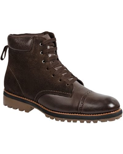 Sandro Moscoloni Randall Lace-up Cap Toe Boot - Brown
