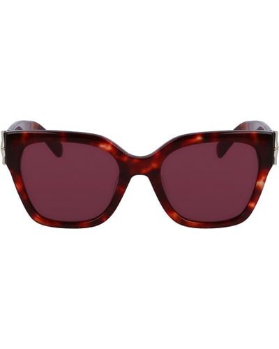 Longchamp 55mm Rectangular Sunglasses - Red