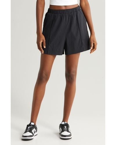 Zella Saylor Crinkle Shorts - Black