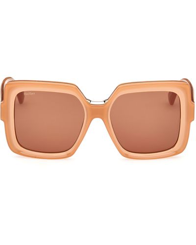 Max Mara Ernest 56mm Square Sunglasses - Pink