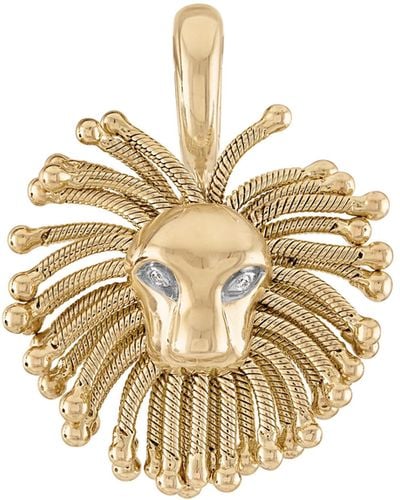 Eden Presley Baby Lion Roar Diamond Pendant - Metallic