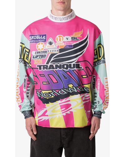 MNML Motocross Mock Neck Jersey - Pink
