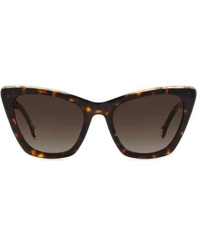 Carolina Herrera 55mm Cat Eye Sunglasses - Brown
