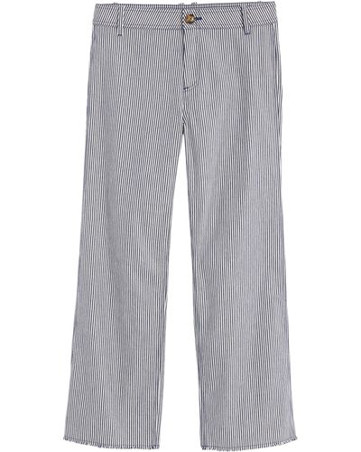 Vineyard Vines Mariner Stripe Crop Straight Leg Pants - Gray