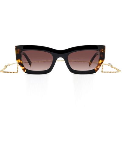Missoni 53mm Cat Eye Chain Sunglasses - Multicolor