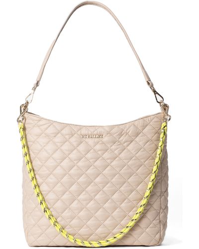 MZ Wallace Crosby Quilted Hobo Bag - Gray