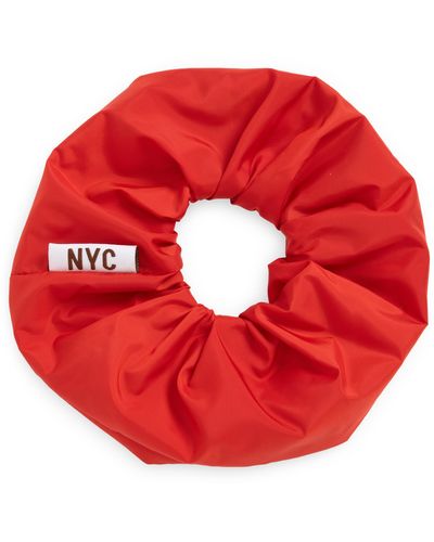 Coming of Age Oversize Silk Scrunchie - Red
