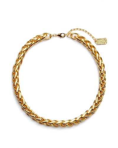 Karine Sultan Braided Link Collar Necklace - Metallic