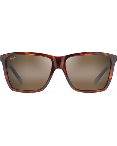 Maui Jim Cruzem 57mm Polarizedplus2® Rectangular Sunglasses - Brown