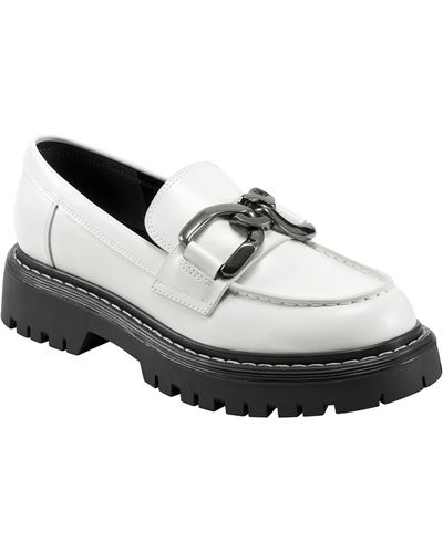 Marc Fisher Trisca Platform Loafer - White